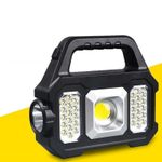 2 Pack Emergency LED Torch 🔦 Solar USB Rechargeable Waterproof Spotlight