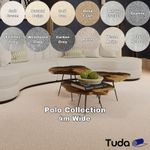 Polo Saxony Carpet 4m Wide Sky Backing Soft Thick Bleach Cleanable