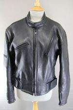 CLASSIC FIELDSHEER BLACK LEATHER BIKER JACKET: SIZE 16/38 INCH CHEST