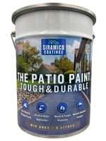 One Coat Anti-Slip Patio Paint 5L Mid Grey Concrete Stone External Coating