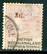 Bechuanaland  1888 QV British Colony QV 2p/2p Lilac Scott #25a Curved Foot  X480