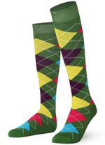Mysocks Unisex Knee High Long Socks Argyle Finest Combed Cotton