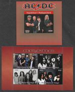 AC/DC  STAMPS 2   MIN SHEETS IMPERF & PERF ROCK MUSIC MNH(TOP)CONGO CTO/FU