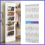24 Pockets Over Door Hanging Shoe Rack Storage Hanger Holder Organiser Tidy