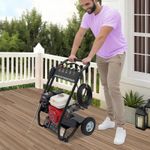 Petrol High Pressure Washer Gasoline Engine Jet Cleaner 170-190 bar  4900W