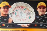 Oscar Piastri & Lando Norris Hand Signed McLaren Photo 18x12 COA + PSA QO CARD