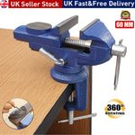 60mm Work Bench Vice Heavy Duty Engineer Jaw Swivel Base Workshop Vise Clamp