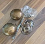Antique Brass Vintage Style Door Knobs Rim Lock Handles New Reclaimed Old Stock