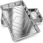 50PK Aluminium Foil Tray Bake - Rectangular 12" x 7.5" x 1.3"