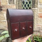 Vintage Wooden Storage Box Trinkets Stationery Jewellery Chest Tool Artist Box