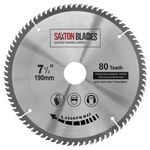 Saxton TCT Circular Wood Saw Blade 190mm x 80T for Bosch Makita Dewalt Mitre