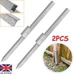 2Pcs Fence Post Repair Stakes - Garden Fence Repair Kits for Damaged Fences