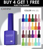 CANNI® 9ml Hema Free Nail Gel Polish Soak Off LED Colours Base Top Coat Varnish