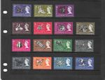 BRITISH SOLOMON ISLANDS 1966-67 QEII SET OF 15 SURCH.  VFU