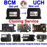 Vauxhall Corsa Combo Meriva Astra Vectra Zafira Vivaro Antar BCM Cloning Service