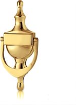 1 x Traditional Polished Brass Finish Door Knocker With Bolt Fixings