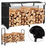 Firewood Rack Cover Outdoor Waterproof Log Rack Holder Cover Fit 4/8FT Wood Rack