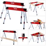Twin Pack Folding Saw Horse Heavy Duty Sawhorses 1000kg