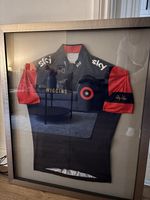 Rapha Team Sky Pro Cycling T-Shirt Tour de France, Bradley Wiggins, Slim, Framed