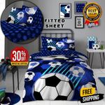 Football Duvet Cover Set & Pillow Case Reversible Bedding OR Fitted Sheet Single