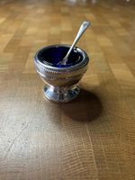 Arthur Price of England EPNS Silver Plate Mustard Pot, Liner & Spoon