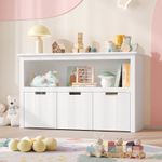 Toy Storage Unit Kids Bookcase Slim 3 Drawer Rolling Cabinet Storage Shelf Pink