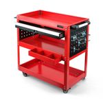 3-Tier Tool Trolley Cart Roller Cabinet Heavy Duty Garage Workshop with Drawer