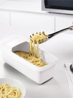 1pc Microwave Pasta Cooker With Strainer Heat Resistant Pasta Boat Spaghetti