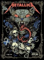 Metallica M72 Tour 25th June 2026 Hampden Park Glasgow Poster Print