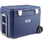 Large Cool Box on Wheels 45L Wheeled Insulated Hard Cooler Hot Cold Food Picnic