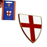 St George Pin Badge Enamel Pewter Heraldic Shield Brooch Lapel Tie Pin Jewellery