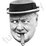 Winston Churchill Celebrity Card Face Mask - Ready To Wear - Fancy Dress