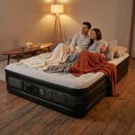 DOUBLE INFLATABLE HIGH RAISED AIR BED MATTRESS AIRBED BUILT IN ELECTRIC PUMP