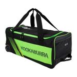 Kookaburra 9500 Wheelie Cricket Bag - Black/Neon One Size, Green 
