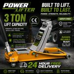 NEW 3 TON LOW PROFILE TROLLEY JACK WITH SILL PAD AND NON-SLIP SILL RUBBER PAD