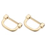 Horseshoe D-Rings (25mm) 2pcs, Screw-in U-shaped Buckles Shackle Light Gold