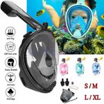 Kids Adults Snorkel Face Mask Swimming Scuba Set Full Anti-Fog Diving For Gopro