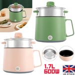 1.7L Portable Mini Electric Steamer Noodles Cooker Hot Pot Non-Stick Cooking