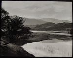 Glass Magic Lantern Slide LAKE SCENE C1890 PHOTO GREYSTONE BIRD BATH 