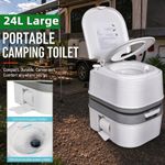 24L Portable Toilet Flushing Chemical Toilet Potty Camping Caravan Easy Clear