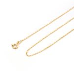 24K Gold on silver Chain Necklace 1.2 mm wide Trace Style in Various lengths