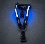 HotDog Neon LED Dog Harness USB Rechargeable Heavy Duty Optical Tube No Pull