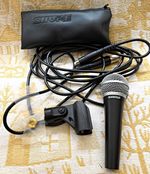 Shure PG58 Dynamic Cardioid Wired XLR Handheld Mic On/Off Switch Clip Pouch