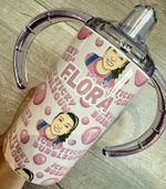 Miss Rachel cute characters personalised sippy cups/ mini tumbler with two lids