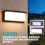 Modern LED PIR Motion Sensor Wall Light Yard Lamp Outdoor Garden Waterproof