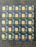 PAMP Suisse 1g Gold Bar 999.9 Fine Gold Sealed in Assay Card- From Multicard