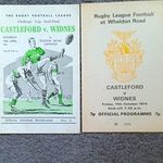 2 Castleford v Widnes Rugby League Official Programmes.