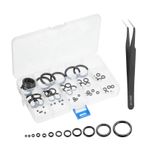 60Pcs Fishing Rod Repair Kit 12 Size, Ceramic Guide Ring Replacement, Black