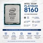 Intel SR3B0 Xeon Platinum 8160 24-Core 33MB 2.1GHz Processor