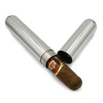 1Pcs Stainless Steel Cigar Case Cigar Tube Portable Carrying Cigar Holder for Tr
